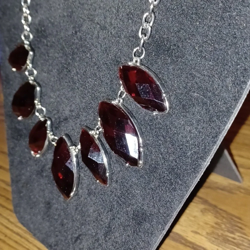 Stunning Red Jeweled Necklace